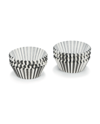 Set 200 hartii de copt pentru briose, 5 cm, dulgi alb/negru - PATISSE